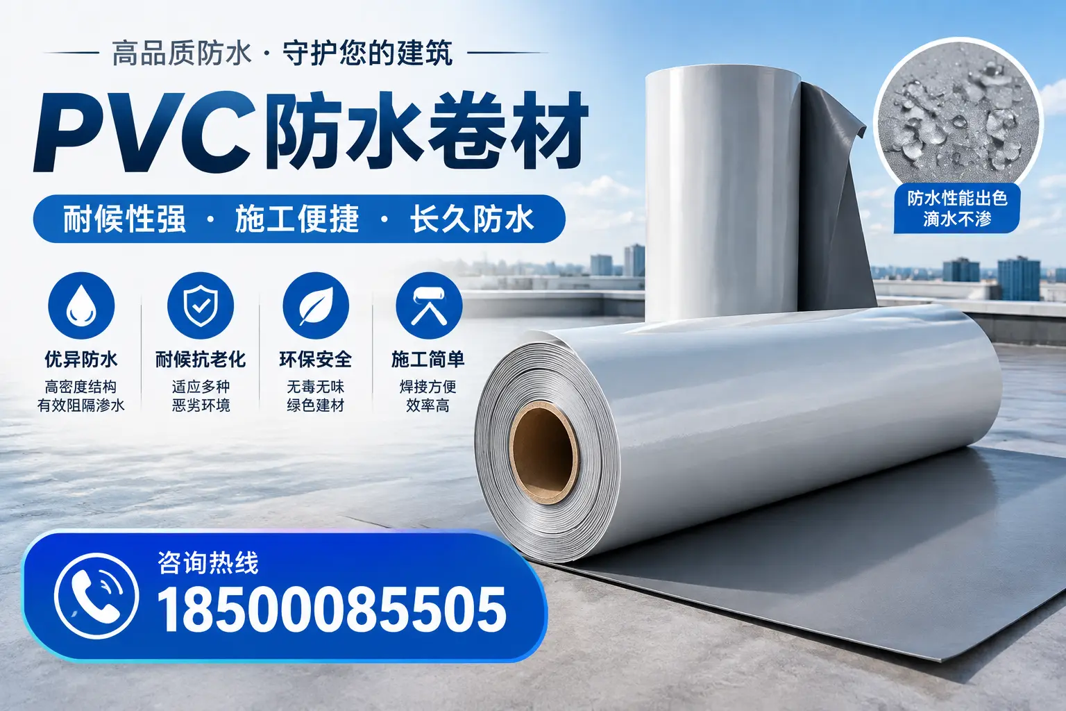 pvc防水卷材在白城的行业应用前景分析